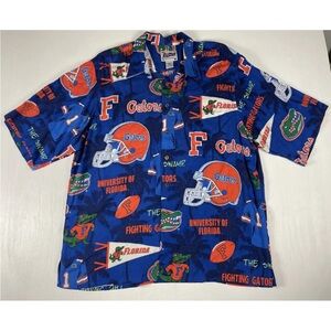 Vintage Blue Florida Gators Football Champions Reyn Spooner Hawaiian Shirt XL